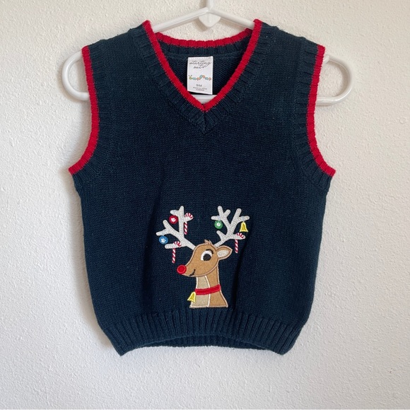 starting out reindeer sweater vest christmas - Picture 1 of 1